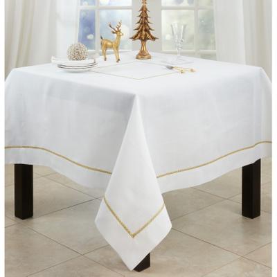 Saro Lifestyle Tablecloth With Embroidered Border Design