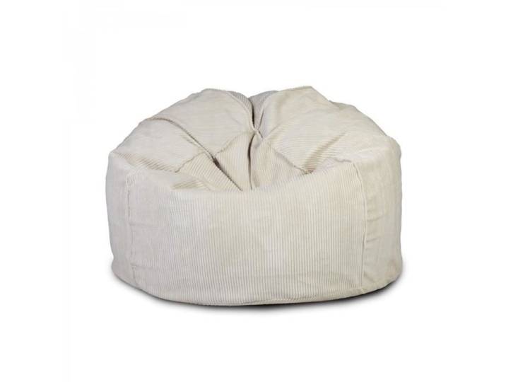 Pouf Poire Fauteuil Velours côtelé Sacoche Blanc