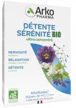 Arkopharma Arkofluides Arkofl Détente Bio - Boîte 20 ampoules de 10 ml
