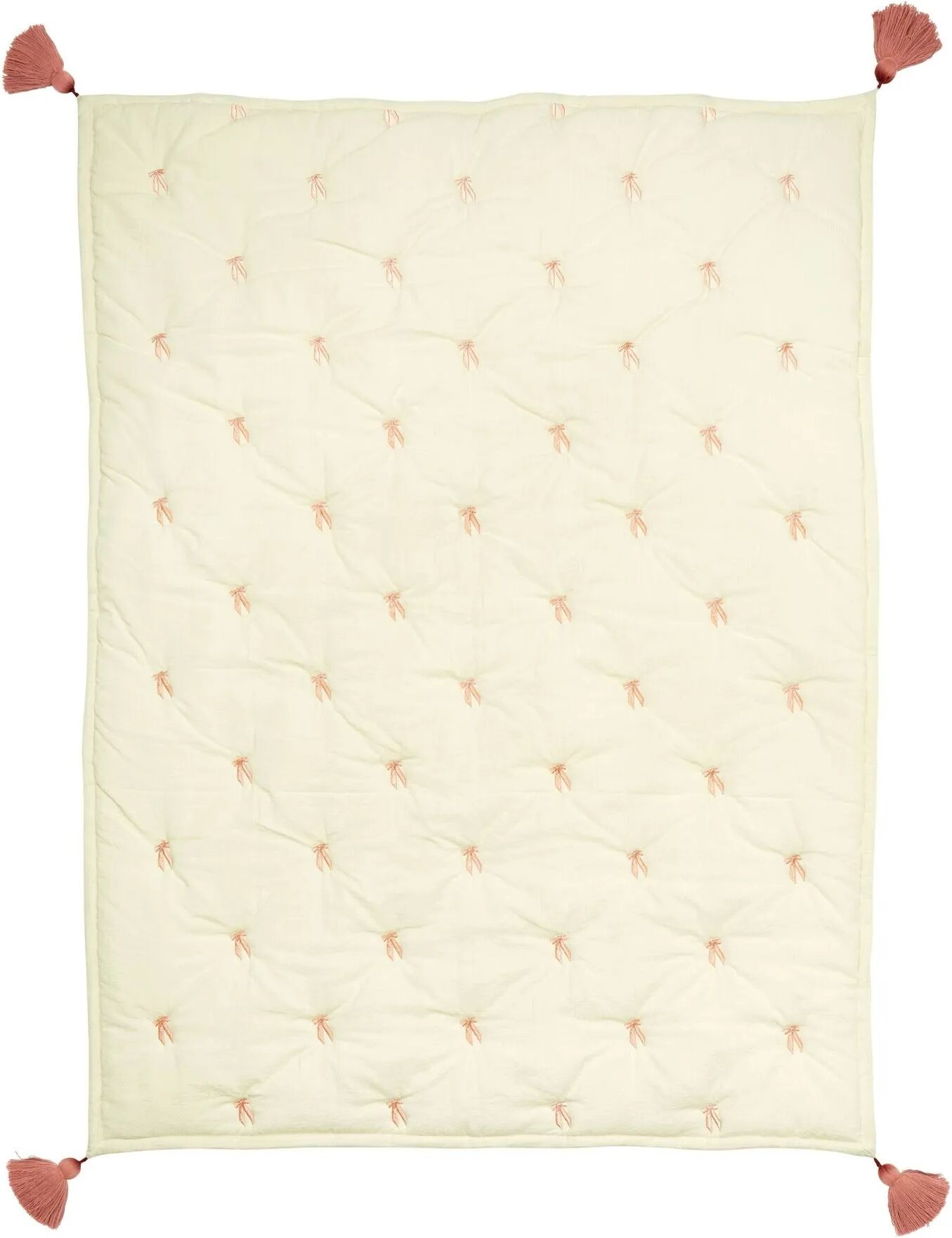 Cam Cam Couverture brodée Bows Rose 90x120