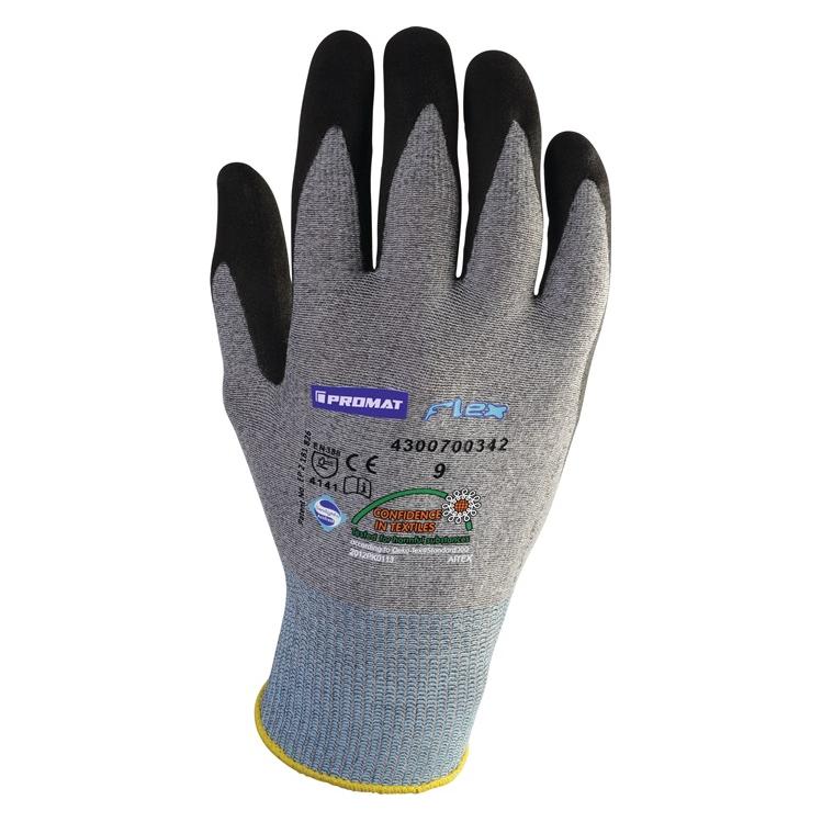 Nordwest Handel AG Handschuhe Flex Gr.10 grau/schwarz EN 388 Kat.II PROMAT (10) (36894244)