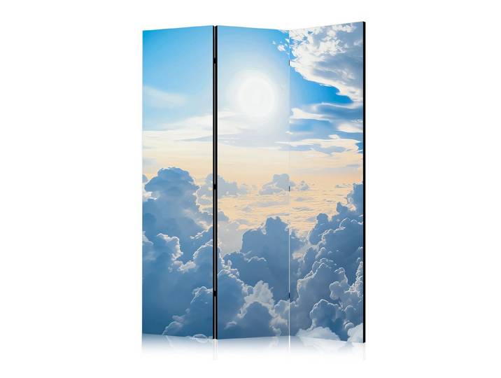 Muralo Paravent 3-teilig Raumteiler klappbar Sonne, Himmel und Wolken 3D (Packung, 1 St., 135x172 cm), 3 Varianten, für das Schlafzimmer, das Wohnzimmer