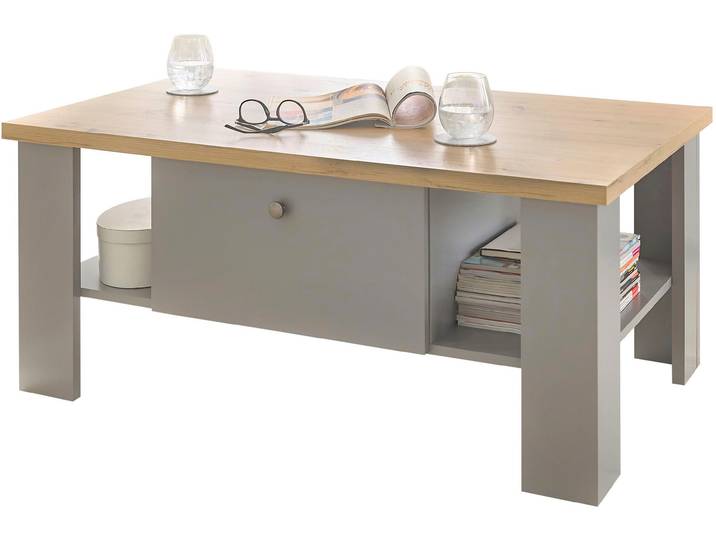 Couchtisch HOME AFFAIRE CHAMBORD , grau (lichtgrau), B:107cm H:46cm T:67cm, Tische, Couchtisch, Breite ca. 107 cm