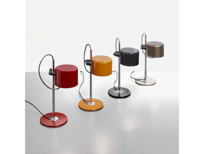 Oluce Schreibtischlampe Mini Coupè, bronze / altmessing, für Wohn- / Esszimmer, Aluminium, Design, Tischlampe