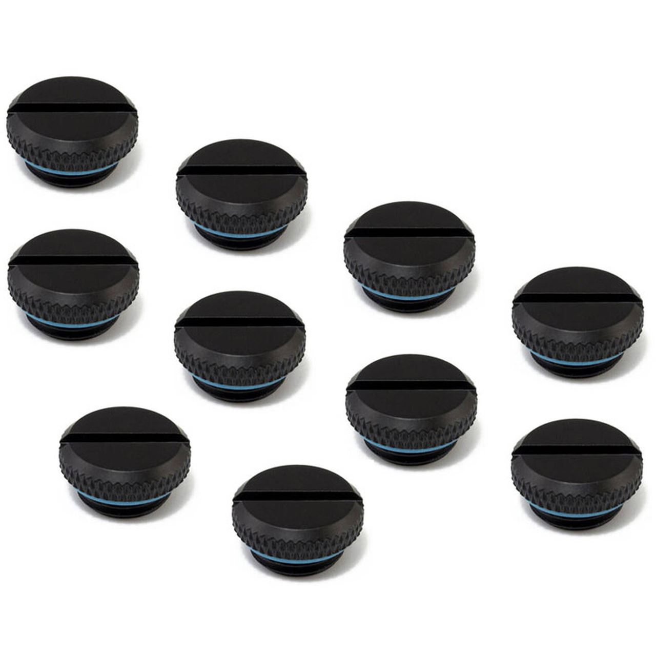 XSPC Verschlussstopfen V2 G1/4 Zoll AG - 10er Pack, schwarz matt