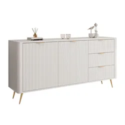 SIDEBOARD SCARLETT 163 2D3S MIT SCHUBLADEN BEIGE + GOLD