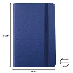 SMARTD Notizbuch 14x9cm Semi Leder Blau 116 Flh Tagesordnung