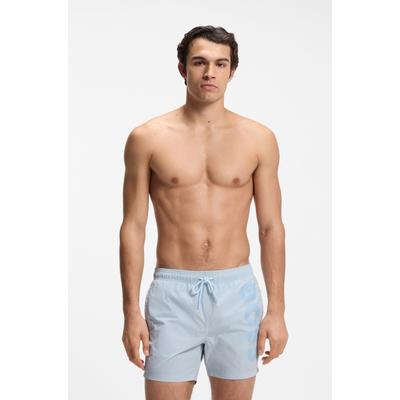 Badeshorts BOSS "Octopus", Herren, Gr. XL, N-Gr, open blau 499, Web, Obermaterial: 100% Polyamid, Badehosen Badeshorts, Mit BOSS Logoschriftzug, elastischer Taillenbund mit Kordel