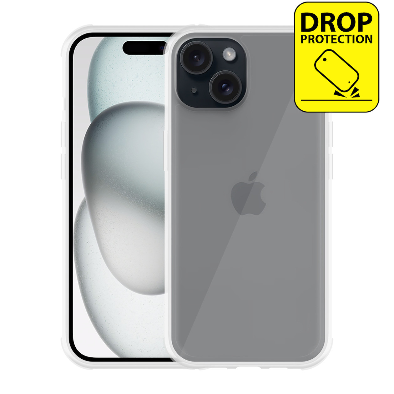 Just in Case Impact Case voor Apple iPhone 15 Telefoonhoesje Transparant