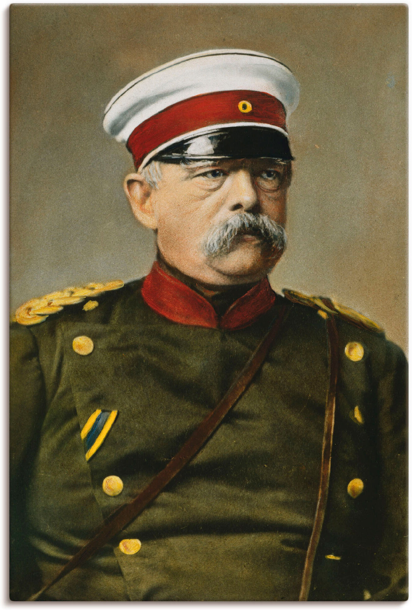 Wandbild ARTLAND "Otto von Bismarck", grün (farbe bild(er): grün), B:40cm H:60cm, Bilder, Wandbild, als Leinwandbild, Poster in verschied. Grössen farbe bild(er): grün B/H/T: 40cm x 60cm, Leinwandbild Menschen Hochformat, 1 Stk.