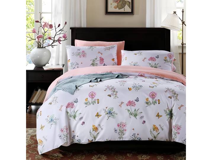 Housse de couette à motif toutes tailles AU, drap-housse, taies d'oreiller, 100% coton égyptien, taille européenne et américaine, personnalisable