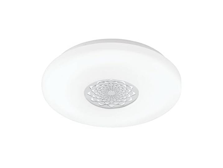 Eglo LED Plafonnier Capasso 1\, lampe de plafond 1 flamme\, applique murale à motif\, matériau : acier et plastique\, couleur : chrome\, blanc\, Ø : 40 cm