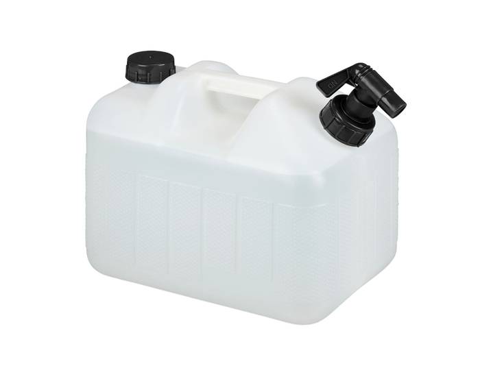 Wasserkanister mit Hahn 10 Liter Weiss-Schwarz