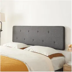 En.Casa, Bett Zubehör, Kopfteil Tokke 180x48 cm Grau (180 x 4 x 48 cm)