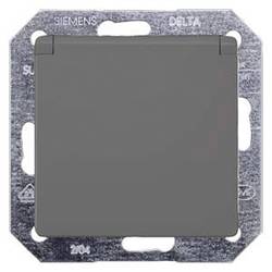 Siemens Schalterprogramm Einsatz Schutzkontakt-Steckdose mit Klappdeckel Delta Carbon 5UB1920 1 St.