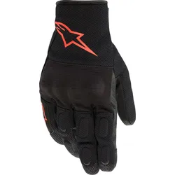 Alpinestars S-Max Drystar, Handschuhe - Schwarz/Neon-Rot - L