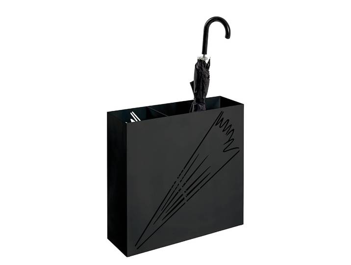 Porte-parapluie Wacken II 50 x 48 x 16cm Noir/Noir