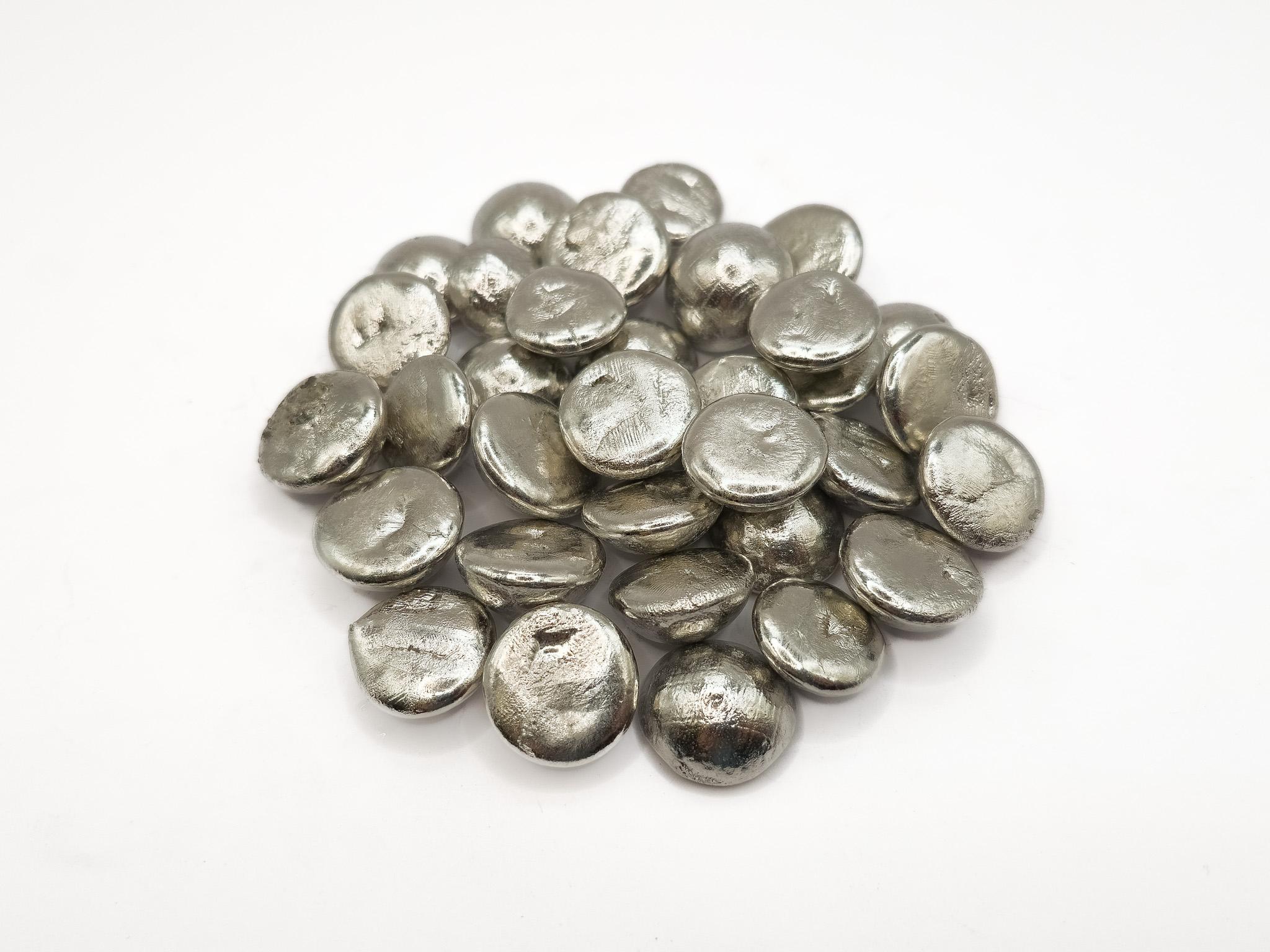 Bi-In-Eutektikum BiIn33 in Pellets, Gewicht: 1 kg