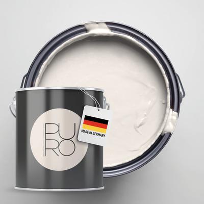 Wandfarbe A.S. CRÉATION "Premium Innenwandfarbe PURO Tuchmatt creamy grey", c1008 creamy grau, 2,5 l 2,5ml, Farben, ideal für Wohnzimmer, Schlafzimmer, Flur und Küche, Farbwelt Grau