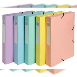 Exacompta 14460E 10x Archivbox Cartobox A4 Colorspan, Rückenbreite 40mm, wird flach geliefert, Aquarel - Farben sortiert