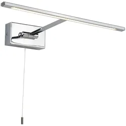 LED Wand Lampe Lese Leuchte Stahl Chrom Beweglich Bilder Gemälde Beleuchtung