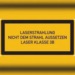 König Werbeanlagen Hinweisschild, Laser Klasse 3B - 105x52 mm Folie selbstklebend