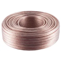 Lautsprecherkabel 2-adrig, Kupfergemisch, Litze, PVC-Mantel, Eca, 10m Ring - Leiterquerschnitt: 4mm2 - Farbe: transparent