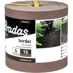Rasenrand BORDER einfach 6m x 15cm braun OBPBR06150