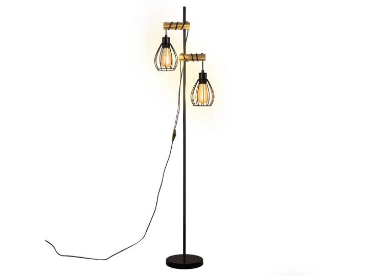 ZMH Stehlampe Haas 22/152/22 cm, Schwarz, Metall, E27, 22x152x22 cm, Lampen & Leuchten, Innenbeleuchtung, Stehlampen