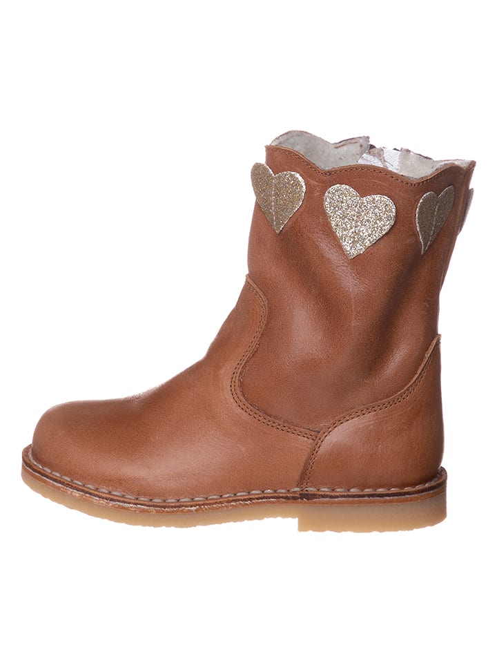 kmins Leder-Boots in Hellbraun - 33