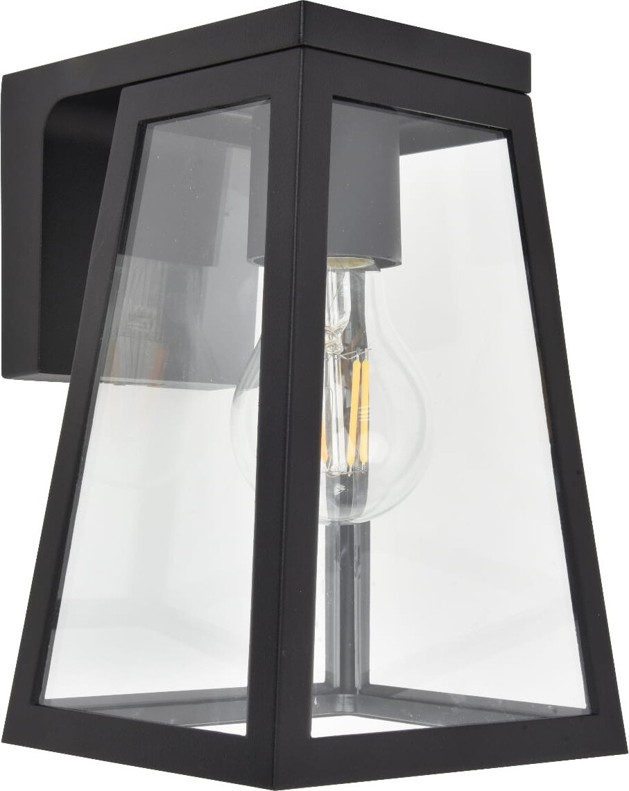 LUTEC Fia Design Wandlamp met LED en Solar, Zwart