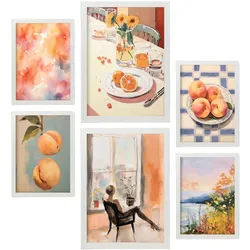 POSTER Set Mit 6 Vom Fenster A3 & A4 Weißer Rahmen