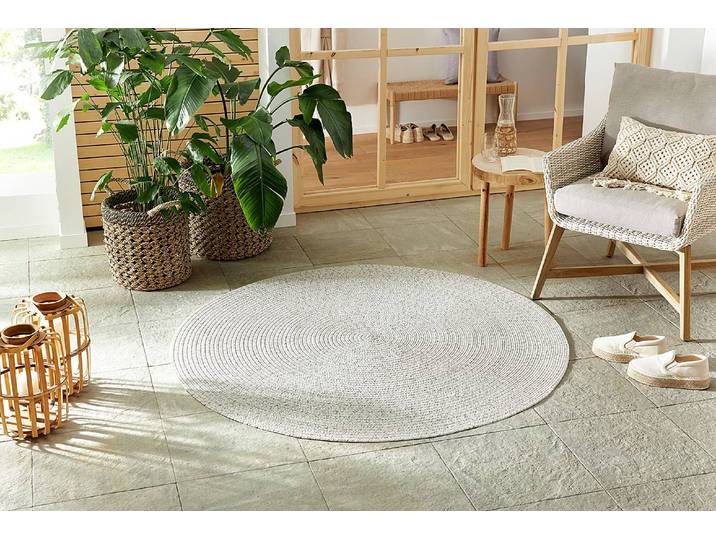 Tapis intérieur/extérieur Trenzado D Gris/Gris lumineux Polypropylène Ø 200cm