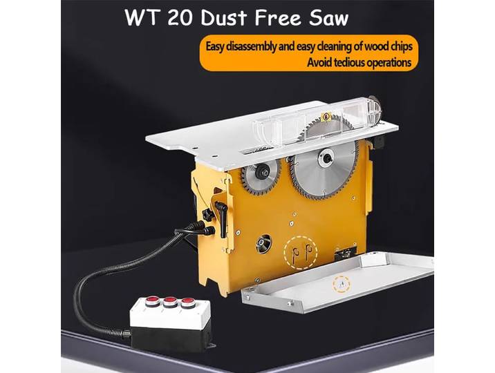 WT20 scie à Table coulissante pour le travail du bois Angle de précision mère scie électrique Machine de découpe du bois outil électrique sans poussière 220V