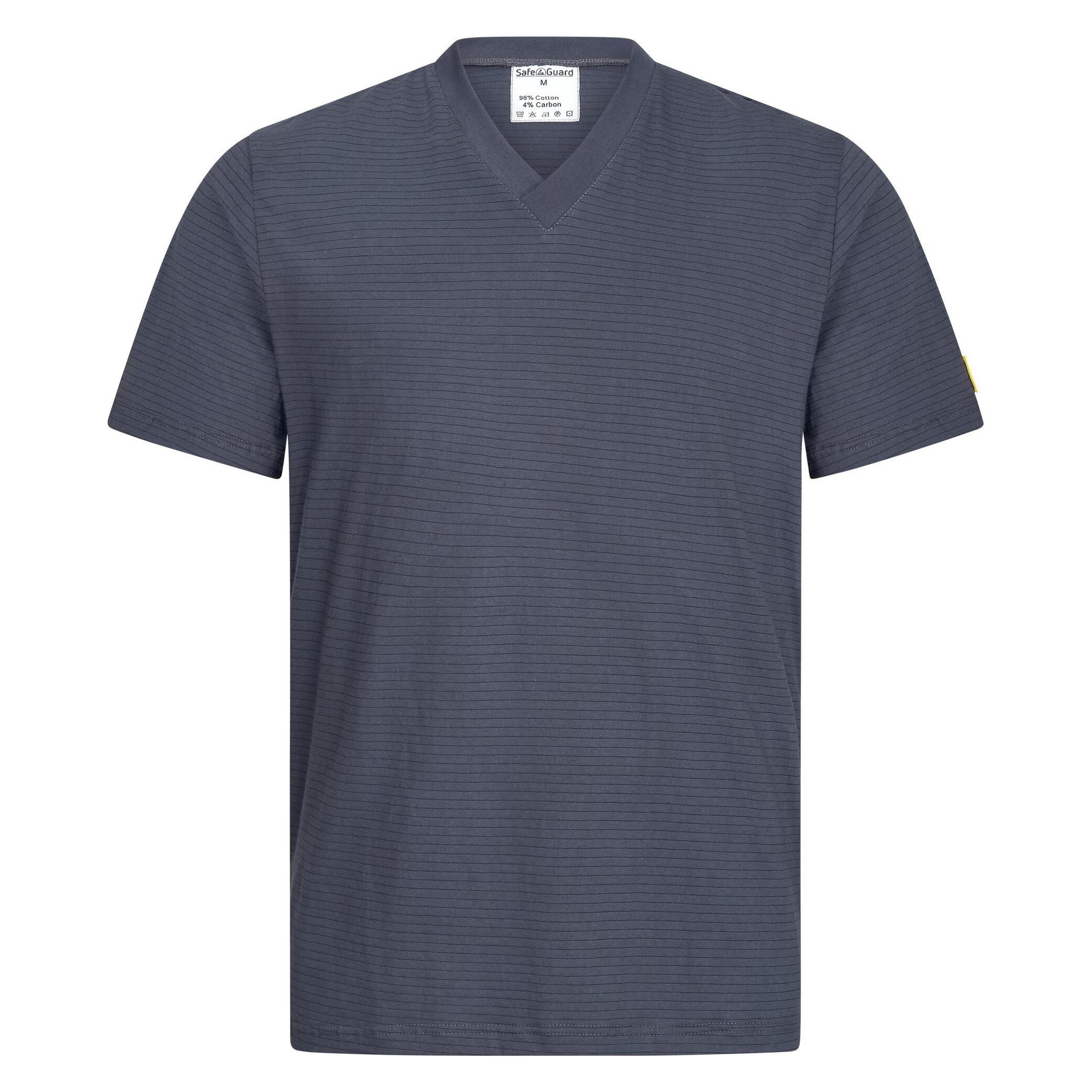 Safeguard ESD-T-Shirt, V-Ausschnitt, 150g/m², dunkelgrau, XXL (XXL) (SG-TS-DG-150-K20-XXL)