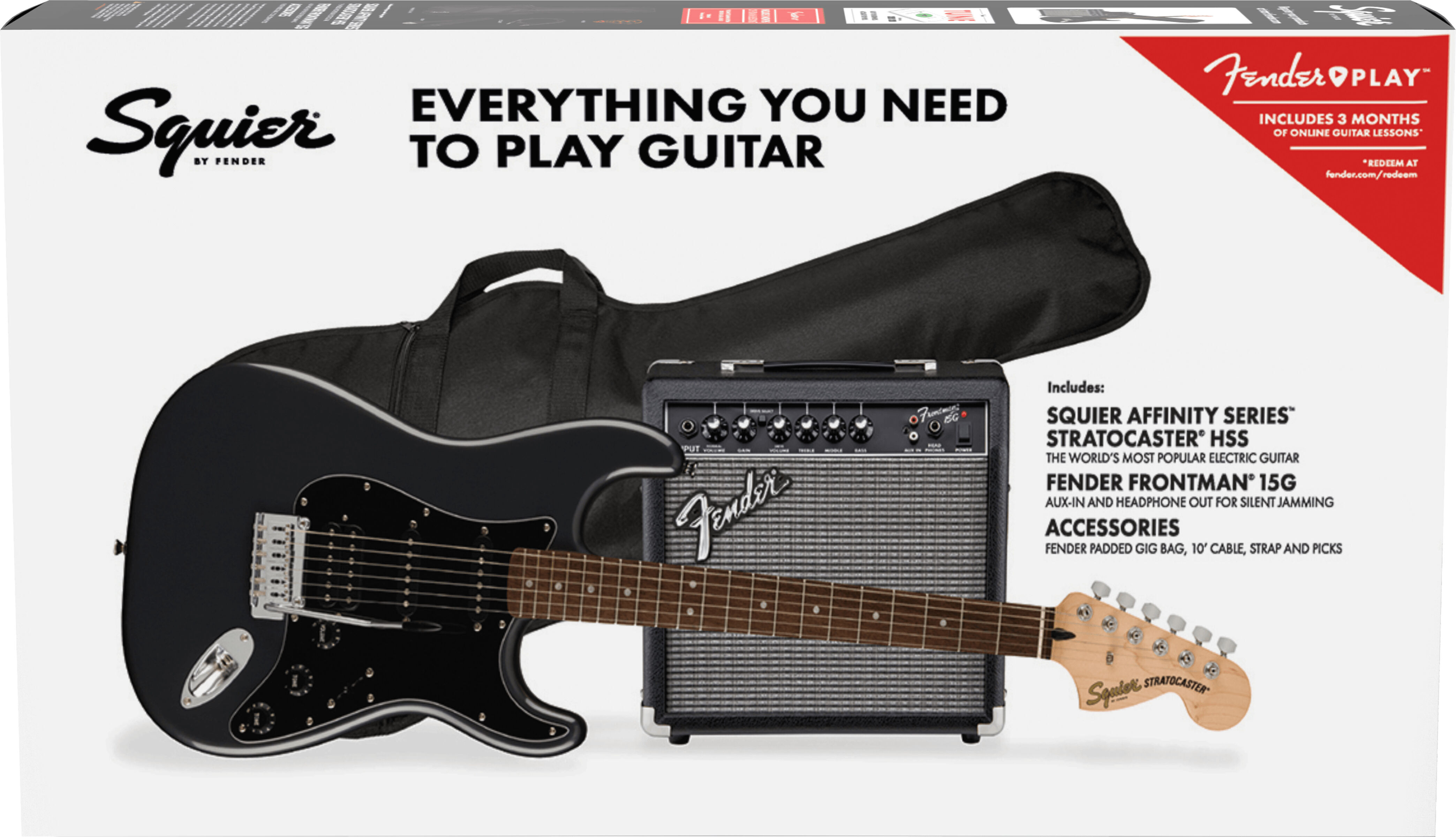 Fender Squier Stratocaster Affinity HSS Charcoal Frost Metallic