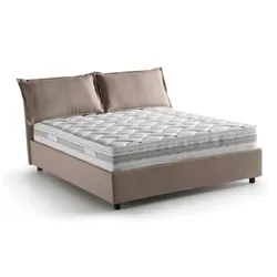 Amy - Doppelbett, Taupegrau, Matratze Inkl. Made in Italy