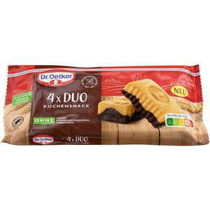 Dr.Oetker Kuchen Kuchensnack Duo, Rührkuchen, einzeln verpackt, je 35 g, 4 Stück