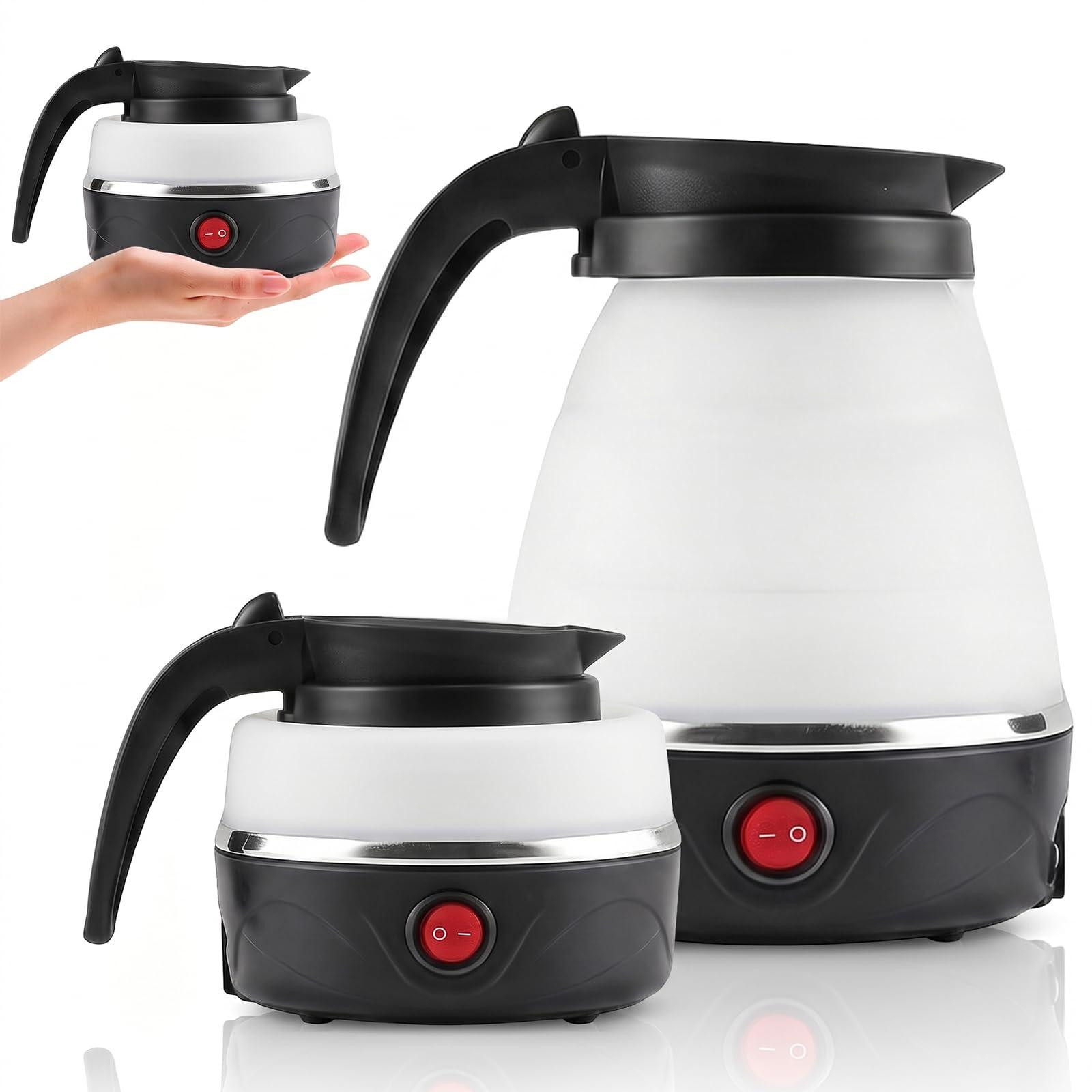 Dripio Opvouwbare reiswaterkoker, 0,6 liter, zwart, siliconen