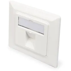 Digitus Leerdose für Keystone Module, Rahmen 80x80 mm + Zentralplatte 50x50 mm