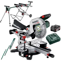 Metabo Akku Kappsäge Säge Ladegerät KGS18 LTX BL254 + Untergestell KSU251 mobile