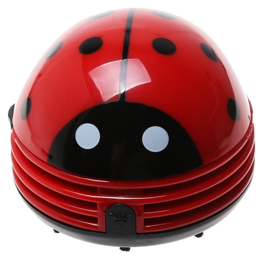 Dripio Draagbare mini-stofzuiger in de vorm van een lieveheersbeestje, rood