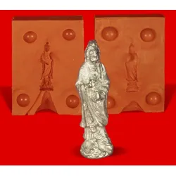 Zinn Giessform Buddhistischer Mönch - Silikonform hitzebeständig - benötigt ca. 10g Rinzinn