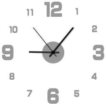 Daily Discovery Creative Frameless DIY Wall Clock, Silent Wall Decor Clock, Modern Home Office Decoration silver