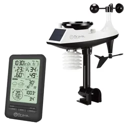 Miraval  Miraval Profi Funk-Wetterstation mit Wetterhahn Hygrometer Windgeschwindigkeit Temperatur