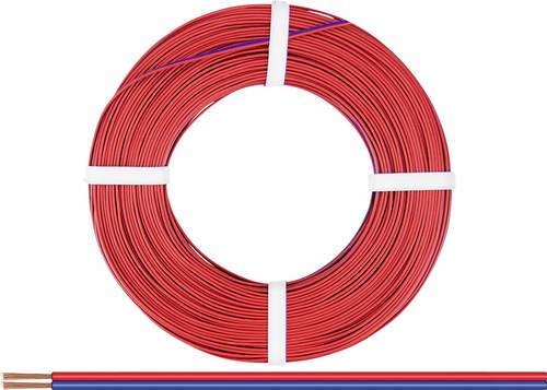 Donau Elektronik 225-020 Litze 2 x 0.25mm² Rot-Blau 50m