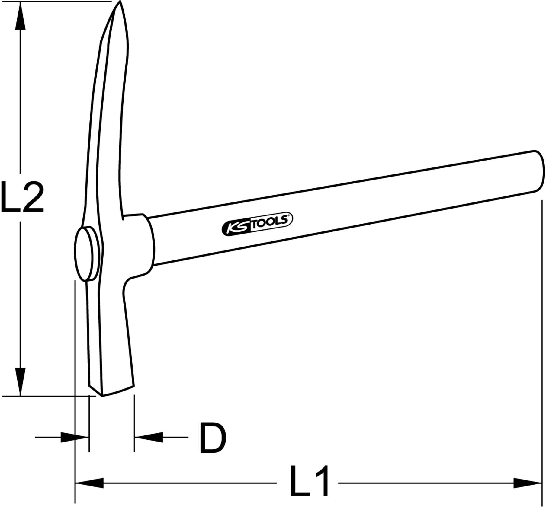 KS Tools Schlackehammer, 360g (140.1220)