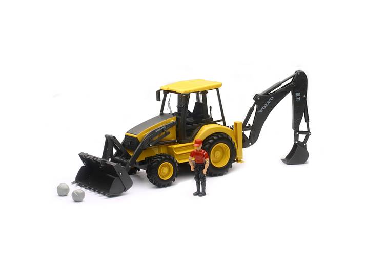 TRACTOPELLE VOLVO BL71 B/O AVEC SET D'ACCESSOIRES