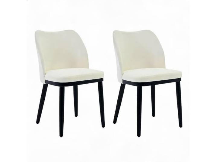 IDEALHOUSE Komfortable Esszimmerstühle 2er Set Moderne gepolsterte Stühle mit ergonomischer Rückenlehne, Stoffbezug & stabilen Holzbeinen,Esszimmer, Restaurant Wohnzimmer