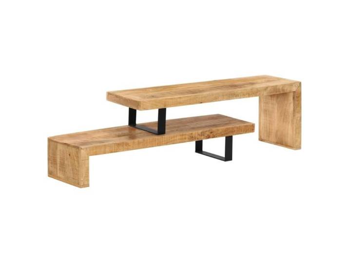 Meuble TV - AKOZON - Bois de manguier massif - Amovible - Laqué - Design contemporain